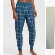Goodfellow Size 4XL Blue Plaid Pajama PJ Jogger Pants Joggers Sleepwear