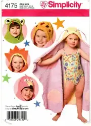 Simplicity 4175 Decorated Bath Towels Flamingo Frog Sewing Craft Pattern Uncut