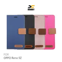 在飛比找蝦皮商城優惠-XMART OPPO Reno 5Z 斜紋休閒皮套 可立 插