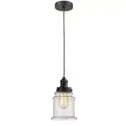 Innovations E Canton Mini Pendant, OBZ Seed/Bell/Zebra - 100OB-10BW-1H-OB-G184