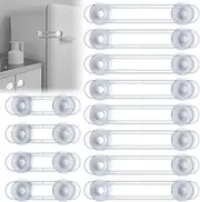 Child Safety Cupboard Door Strap Locks, 12 Pack Baby Proof Your Cabinets with No Trapped Fingers, Easy Install, No Tools Needed