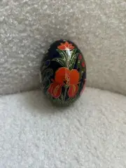 Enamelled Wooden Egg- Beautifully Painted