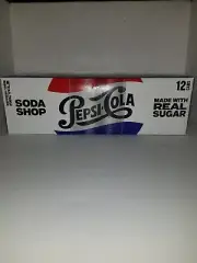 Pepsi Cola Throwback 12 pack Made with Real Sugar - Expiration Aug 2024