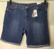 AUTOGRAPH DENIM MID STRETCH “BOYFRIEND”JEAN SHORTS SZ 26 No 1