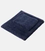[Missoni] Missoni Chalk set of 2 zigzag cotton terry towels One Size blue