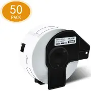 50Roll DK-1208 White Address Labels 400 Labels For Brother QL-580N w/50 Frame