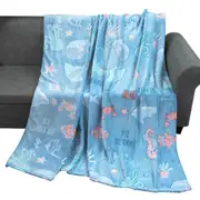 Glow in The Dark Throw Blanket Marine Life Luminous Blanket for Couch Sofa Bed