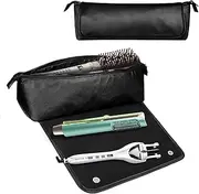 Double-Layer Travel Carrying Case for Revlon One-Step Hair Dryer/Volumizer/Styler, Water Resistant Storage Organizer Bag Compatible with Shark FlexStyle Attachment, Black
