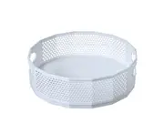 Storage Tray Space Saving Multi-purpose Solid Color Honeycomb Pattern Spice Jar Organizer Home Organization-White