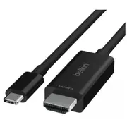 Belkin HDMI 2.1 USB-C to HDMI Cable - 2m 8K - 60Hz - HDR10+ - Plug and Play - Passive - DP Alt Mode - HBR3 - DSC - HDCP 2.2 - iTunes / Netflix [AVC012BT2MBK]