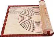 Silicone Baking Mat for Rolling Dough: 0.7mm Extra Thick 40x60cm Large Baking Mat with Measurements, Non-Stick & Non-Slip Silicone Mat Bakeware for Pastry Sling, Fondant/Pie Crust, Oven Liner