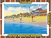 METAL SIGN - Maine Postcard - Cottages Shore, Moody Beach, Maine