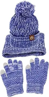[Yardenfun] Hat Gloves Accessories Winter Gloves for Wool Gloves Hats Fleece Lined Winter Accessories Pom Pom Beanie Winter Hat Hand Knitted Hat Scarf Acrylic
