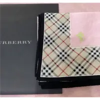 在飛比找蝦皮購物優惠-日本製 【Burberry】純棉絲巾  48*48cm。