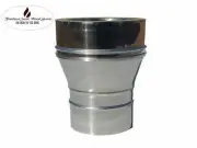 Adaptor for single wall to double insulated flue stainless steel 10" (250mm)