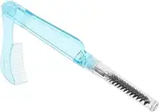 GANAZONO Double-ended Folding Eyelash Comb Brow Makeup Brush Mascara Separator Comb Eye Makeup Brush Eyelashes Separator Eyelash Brush Mascara Applicator Eyelashes Brush Plastic Blue