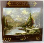 Thomas Kinkade 1000 Piece Puzzle Mountain Majesty Vintage Brand New Sealed