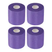 Foam Pre Wrap Athletic Tape, 4Rolls Non-Adhesive Prewrap Headband, Purple