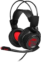 MSI Gaming Headset with Microphone, Enhanced Virtual 7.1 Surround Sound, Intelligent Vibration System (DS502)