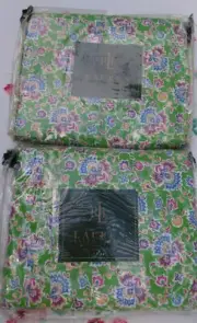 Hampton Beach Club Bedskirts New Old Stock Green Box Pleats Ralph Lauren14" drop