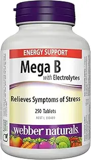 Webber Naturals Mega B Complex w/Electrolytes 250 tablets