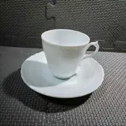 Richard Ginori Vecchio White Cup Saucer 1 Cup Demitasse