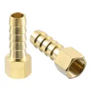 5 Pcs Brass Hose Barb Fitting, 5/16" Barb x 1/8" NPT Female Hose Connector