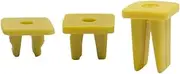 NFGEGPKPHA 30Pcs Fit for Car Fixed Screw Square Round Head Nut Screw Fixed Grommet Clip Yellow Plastic Fastener(Mix 30PCS)