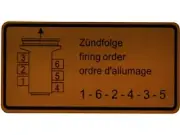 JP GROUP DANSK Engine Firing Order Decal 90100650200 Porsche 911 (for: Porsche)