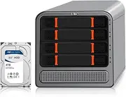 SJRC Mini PC NAS Core i3 N305, Octa Core 4 Bay Network Storage Server, 3-in-1 Micro Computer, Dual i226V 2.5GbE LAN, Soft Router, SPK/MIC, 8GB DDR5 RAM 256GB M.2 NVME SSD+4TB HDD