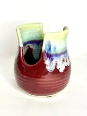 Studio Art Pottery Sponge Holder Artist Signed