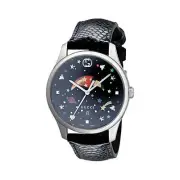 Gucci YA1264045 G-Timeless 36MM Women's Black Leather Watch