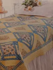 Easy Two big Block tutorial 62x79 Sunshine in the Garden Quilt pattern DOWNLOAD