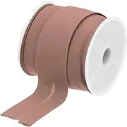 uxcell 1 Inch Single Fold Bias Tape Cotton Continuous Bulk Bias Tape for Sewing, Seaming Quilting Hemming Binding Crafts (Coffee 10 Yards)