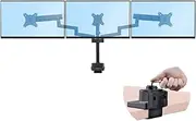 StarTech.com Triple Monitor Desk Mount for Up to Three 27in Screens, VESA 75x75/100x100, Tool-Less Arm Adjustments