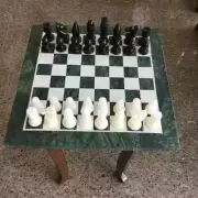 Green Marble Chess Set, Marble Vintage Chess Collection With Sets, Gifts Him