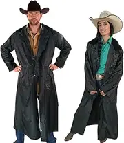 Southwestern Equine American Cowboy Saddle Slicker Rain Coat Duster – 100% Waterproof Full Length Unisex