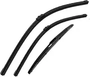 3pcs Front And Rear Wiper Blades For Peugeot 207 Hatchback 2006 - Windshield Windscreen Front Window