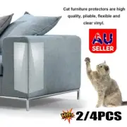 2/4PCS Cat Scratch Clear Guard Shield Furniture Sofa Walls Pet Couch With NailFT