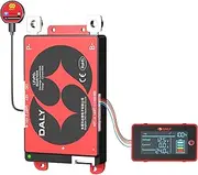 DALY BMS 24V 8S 100A Display - Smart BMS with 3 Inch LCD Screen, WiFi Bluetooth Module, Supports RS485 CAN for 24V LiFePO4 Trolling Motor RV