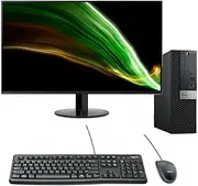 Dell 7060 SFF Bundle Desktop PC i7-8700 6-Cores 3.2GHz 512GB 16GB RAM + 23" Monitor + Keyboard and Mouse (Renewed)