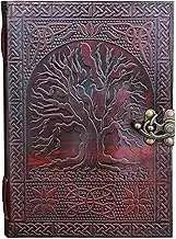 Jaald genuine Leather Journal large diary travel writing pad sketch book kids school notebook fancy journal without lines with Clasp lock