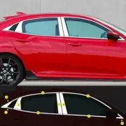 For Honda Civic Hatchback 2017-2021 Steel Chrome Window Strip Cover Trim 20P (for: Honda Civic)
