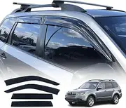 OAD4X4 Weathershields Compatible with Subaru Forester 2008-2012, Weather Shields Window Visors Wind Deflectors Sun Rain Guard 4PCS Set
