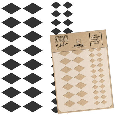 DIY Reusable Plastic STENCIL A3 A4 A5 / DIAMONDS RHOMBUS Scrapbooking Decoupage