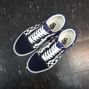 VANS Old Skool Flame 火焰 棋盤格 藍色 帆布 麂皮 經典款 滑板鞋 VN0A38G1RX6