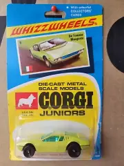 CORGI WHIZZWHEELS - DETOMASO MANGUSTA [GREEN] CAR MINT VHTF BLISTER CARD GOOD