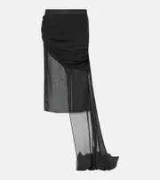 [Didu] Didu Draped chiffon midi skirt AU 8 black