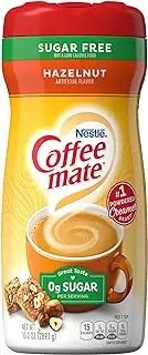 Nestle Coffee mate Sugar Free Powder Creamer, Hazelnut, 10.2 Ounce