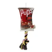 Paws & Claws Asst Pups Snacks Oxford 25cm Tugger Pet Interactive Play Toy w/Rope
